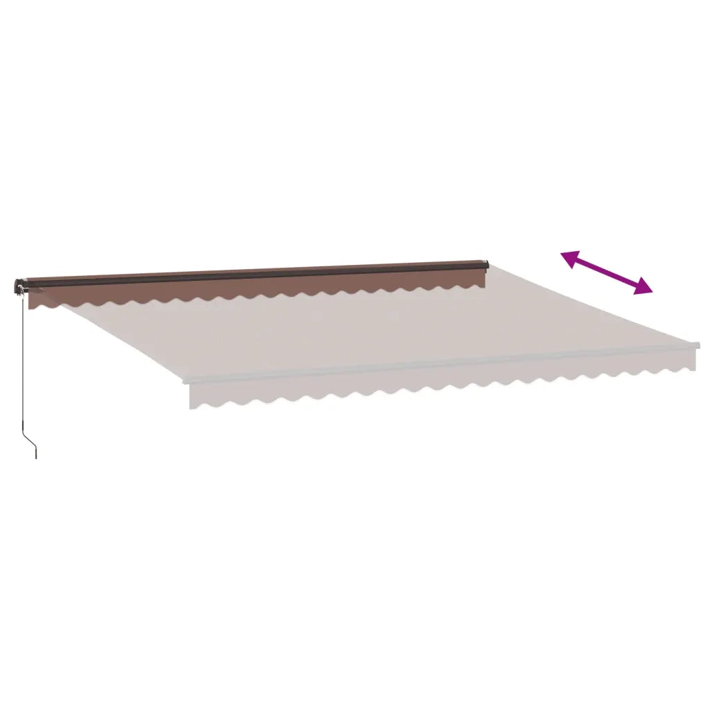 Tenda da Sole Retrattile Manuale Marrone 500x350 cm 3215411
