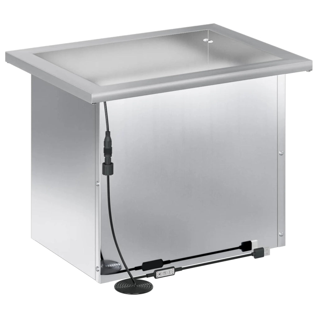 Fioriera da giardino con LED Argento 30 x 40 x 30 cm 8008080