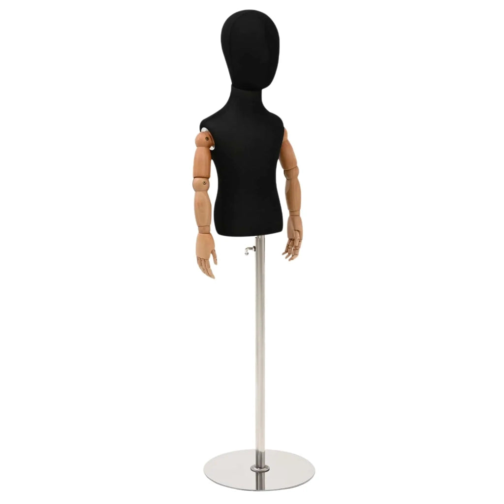 Manichino Regolabile 120-157 cm con Base Unisex PP Nero 42041712