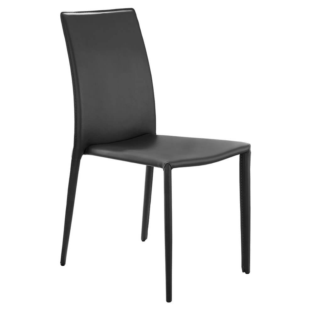 Set di 4 sedie impilabili in ecocuoio moderne - MYREL