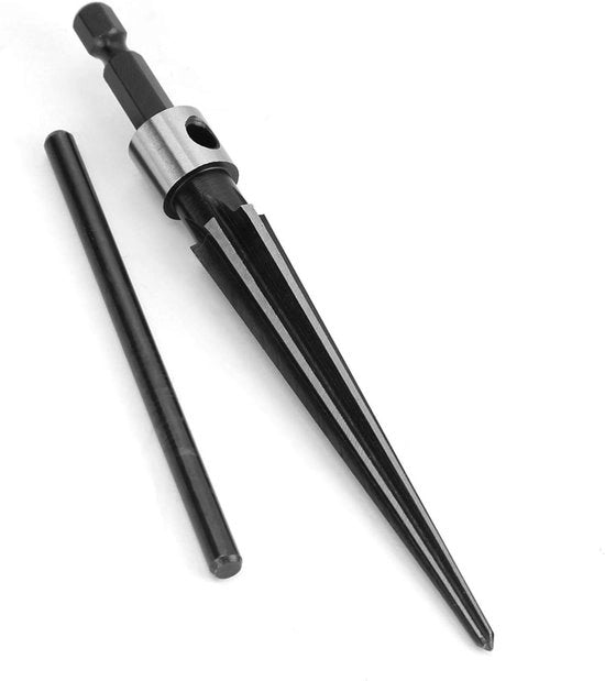 Tappo a forma T per fori allargabili - pinza a mano - chiave a forma di ruota per fori allargabili - attrezzo per forare - fori per tappi - livellamento dei tavoli .