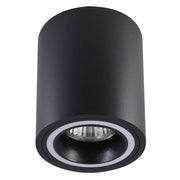 Plafoniera superficie tonda nera GU10 Falco Polux 323651