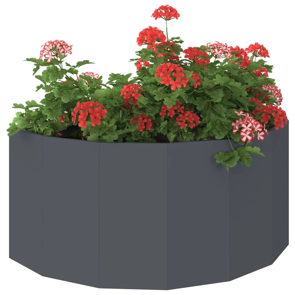 Fioriera-Vaso-Contenitore per Piante Antracite 120 x 60 x 50 cm Acciaio