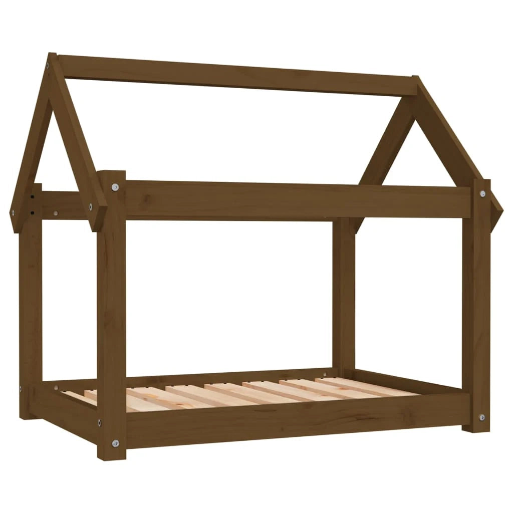 Divano letto per cani comodo 81 x 60 x 70 cm in legno massello di pino marrone 02_0042968