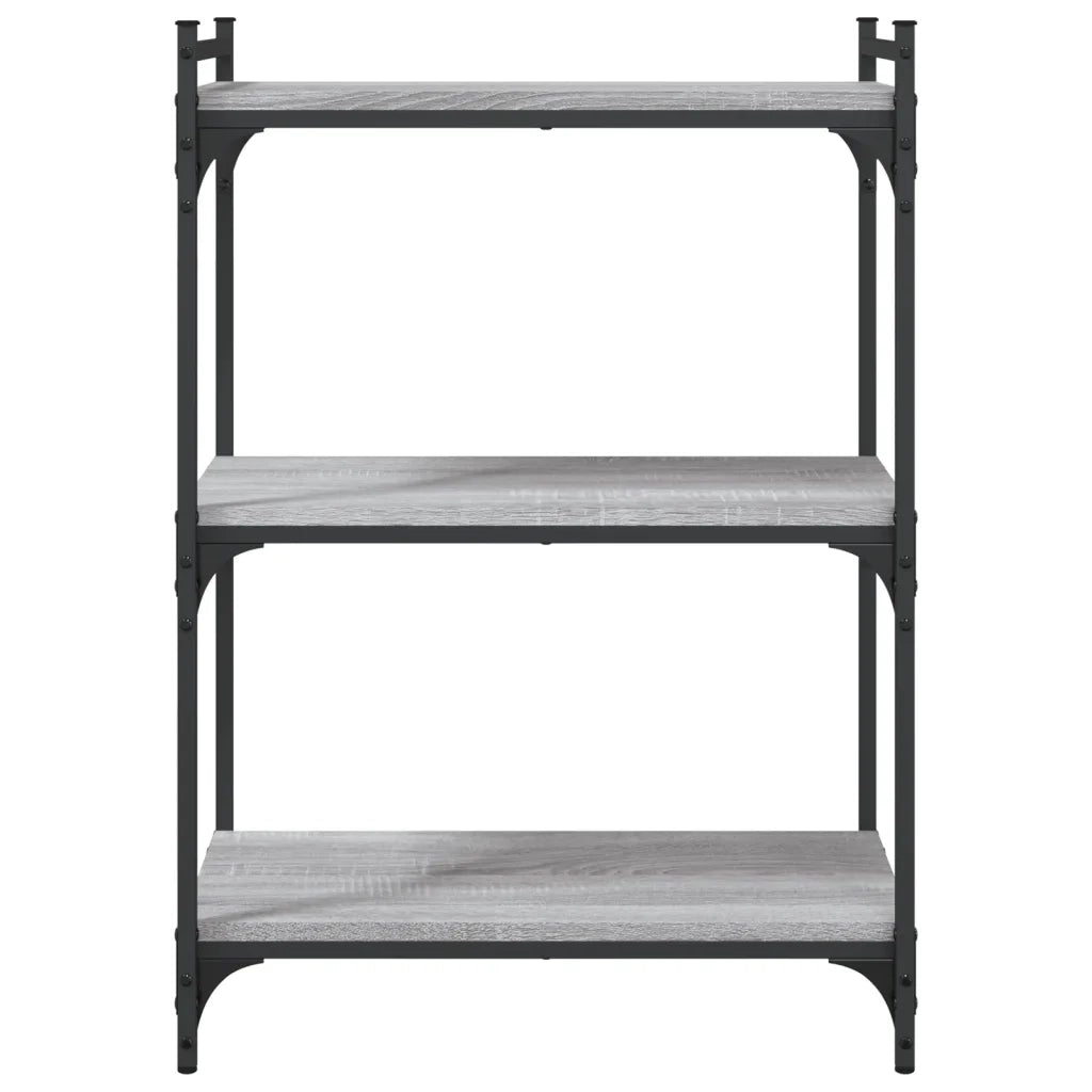 Libreria a 3 Ripiani Grigio Sonoma 60x30x86cm Legno Multistrato 837650