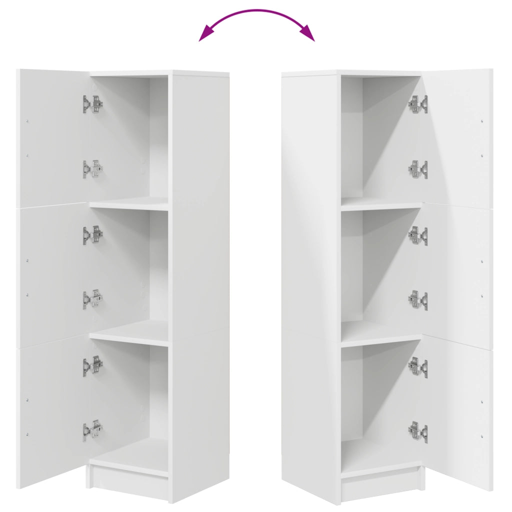 Sideboard Bianco Bianco Legno MDF Medio Sideboard Bianco