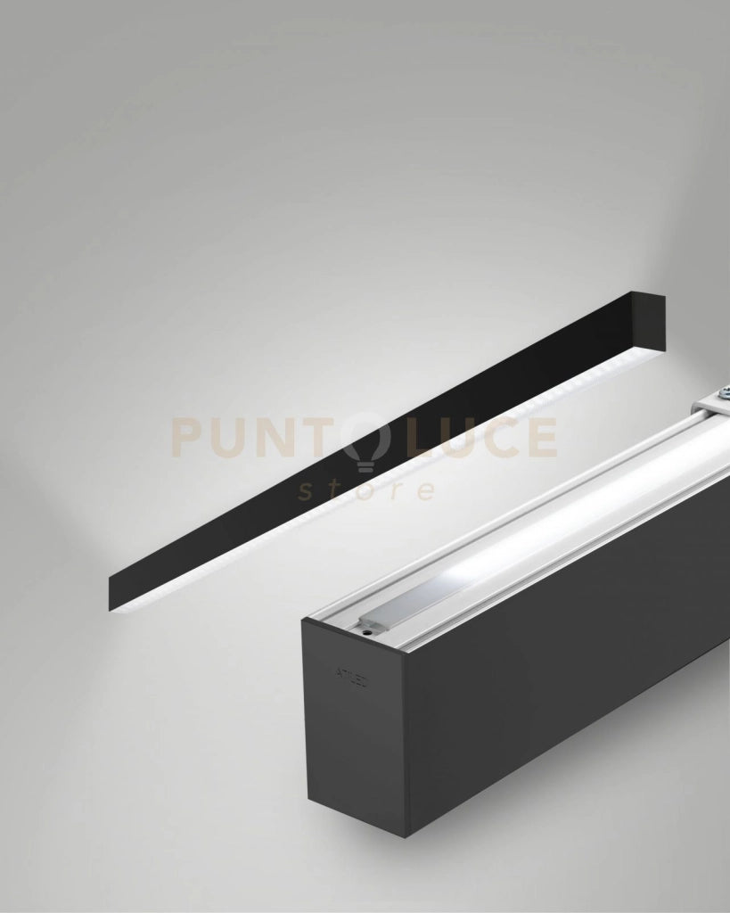 MILLET PROFILO DA PARETE DOPPIA EMISSIONE NERO PRISMATIC DIMMERABILE DALI IP40 100CM 4000K 3580+1440LM 23/15W