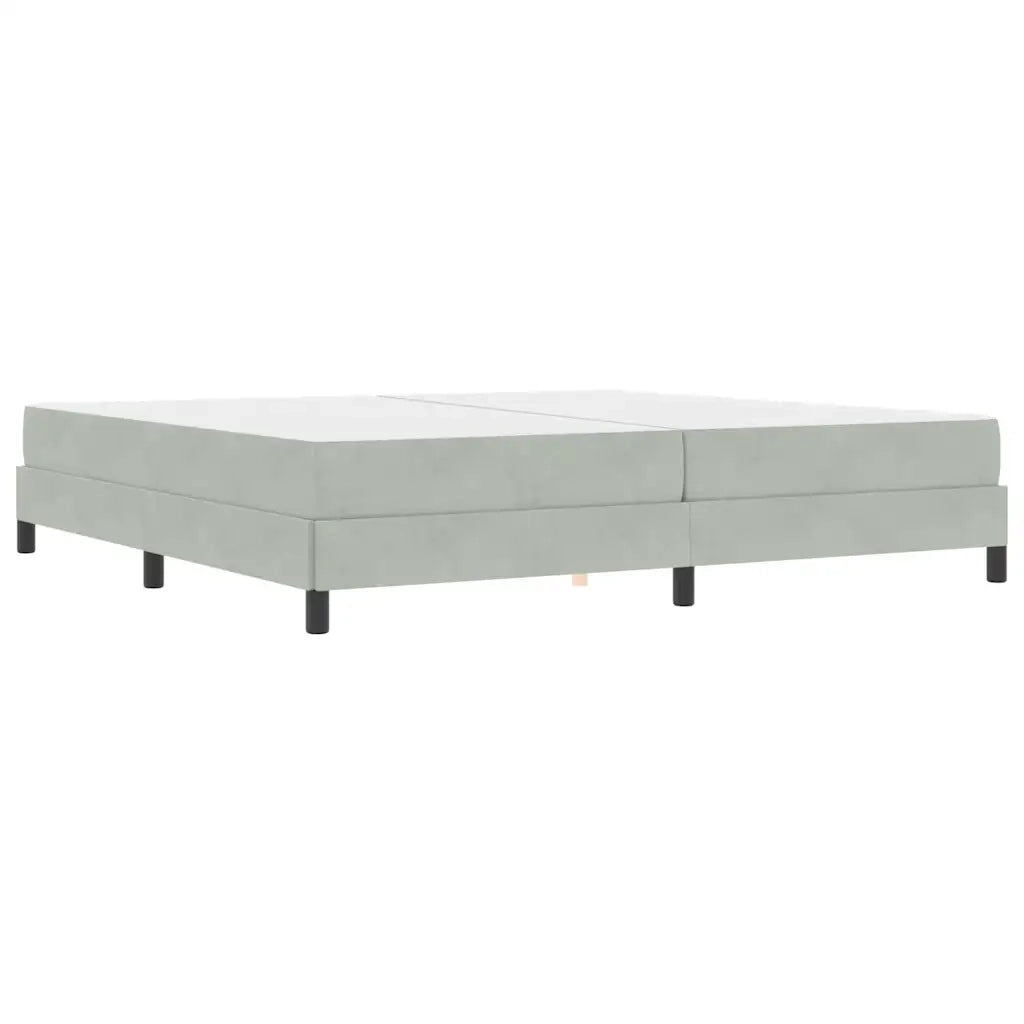 vidaXL Letto box spring con materasso Grigio chiaro 200 x 200 cm