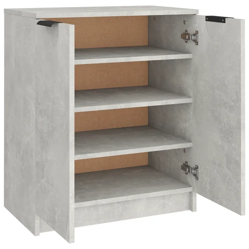 Scarpiera Grigio Cemento 59x35x70 cm in Legno Multistrato 811425