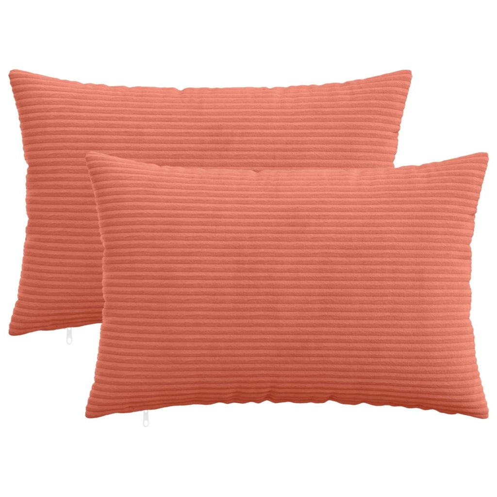 Federa 2 pcs HEERLEN Rosso Arancio 50 x 75 cm corduroy 911645