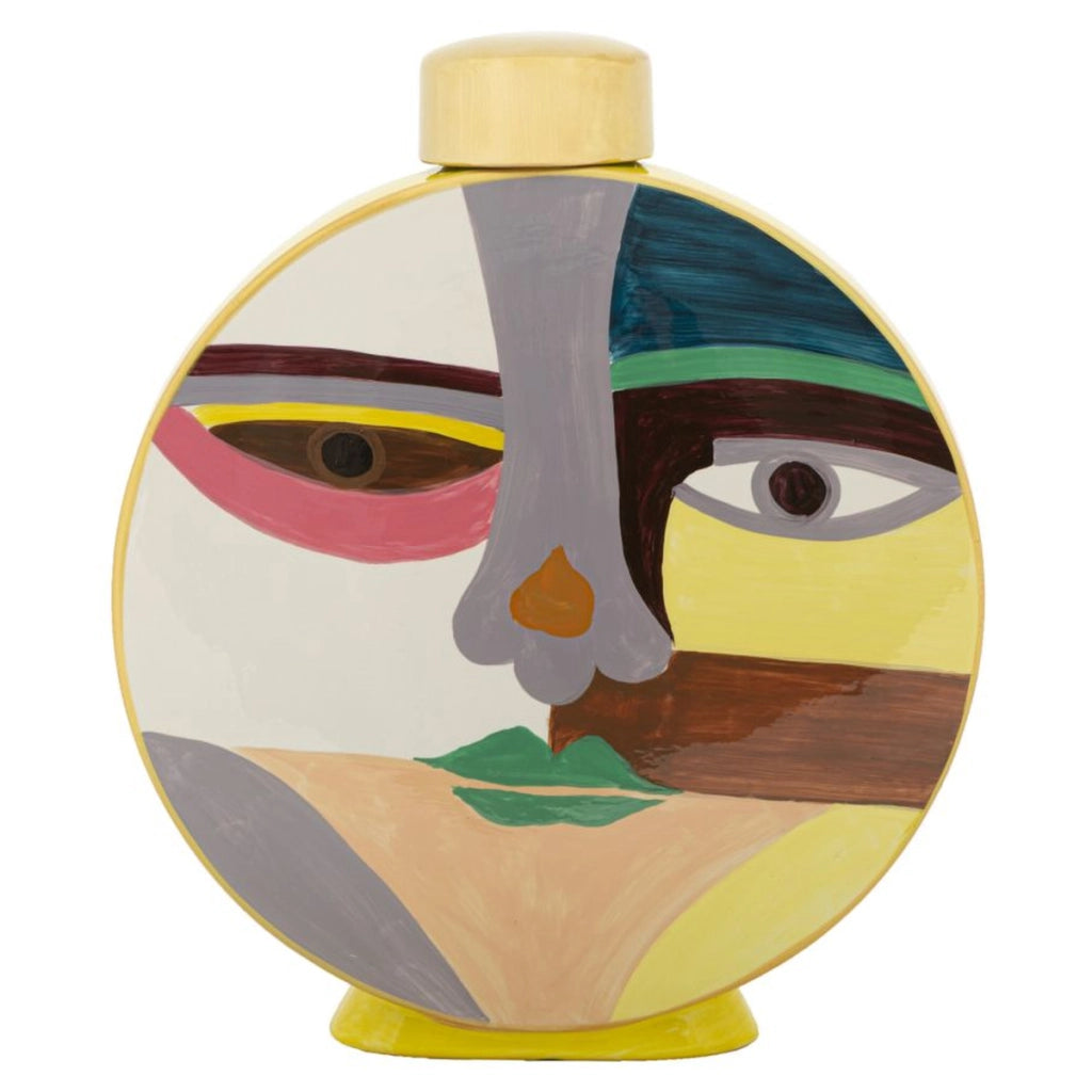 Vaso Decorativo VKH839, Multicolore, Ceramica, 28x9x33 cm