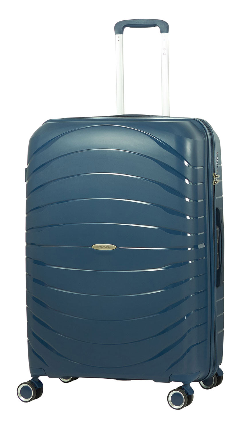 Trolley Valigia Grande Rigido Espandibile in Polipropilene TSA Ravizzoni Alaska Blu