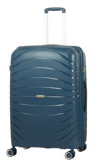 Trolley Valigia Grande Rigido Espandibile in Polipropilene TSA Ravizzoni Alaska Blu