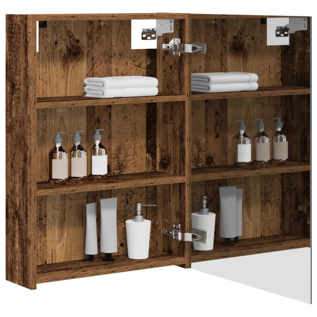 Mobiletto per specchio da bagno Legno vecchio 50 x 14,5 x 70 cm 889045