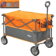 Carrello da Campeggio XL con Capacità di 228L, Capacità Maggiore, Ripiegabile per Camping, Giardino e Spiaggia