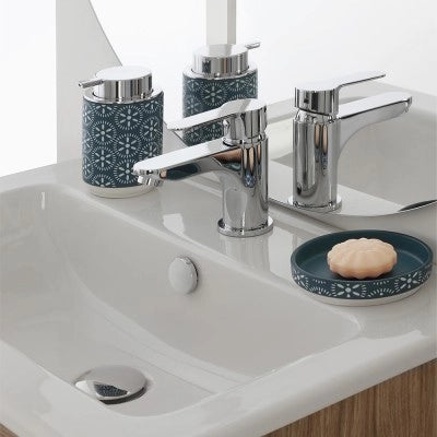 Set miscelatori lavabo bidet e doccia incasso in ottone cromato Zoe