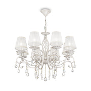 Lampadario classico Grace bianco 8xE14 Maytoni ARM247-08-G