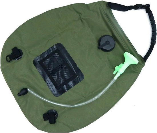 Douchetta portatile a riscaldamento solare 20L per camping e uso all'aperto con termometro