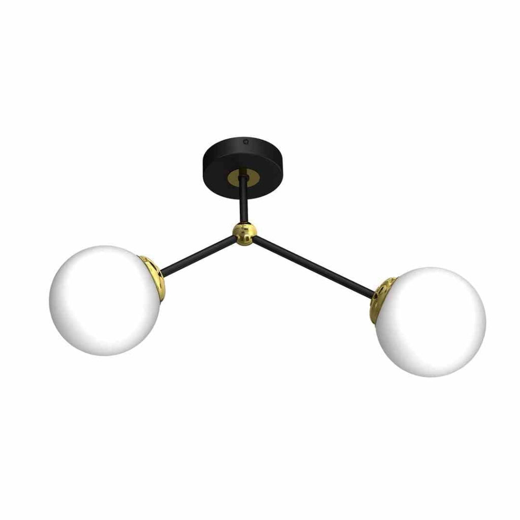Plafoniera Milagro Joy Gold 2xE14 nero/oro in metallo