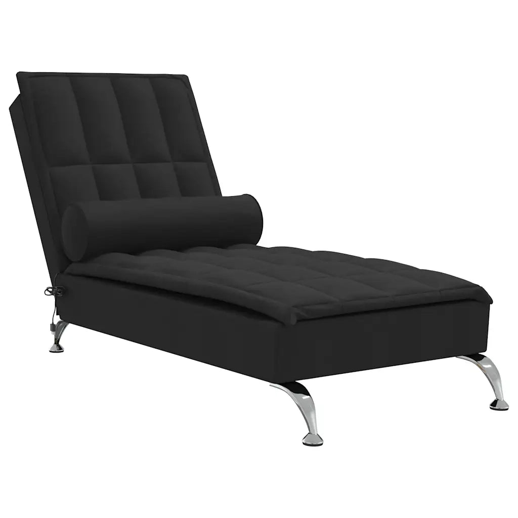 Chaise Longue Massaggi con Capezzale Nero in Tessuto CFW7862393