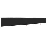 Paravento a 6 Pannelli in Tessuto 800x120 cm Nero 47178
