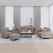 Set Divani 4 pz con Cuscini Tortora in Tessuto 3202085