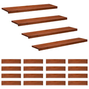 Tappeti per scale 20 pz 110 x 25 x 2 cm Marrone 3446512