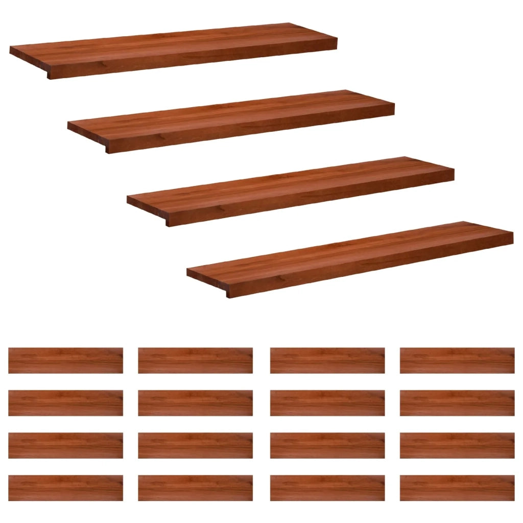 Tappeti per scale 20 pz 110 x 25 x 2 cm Marrone 3446512
