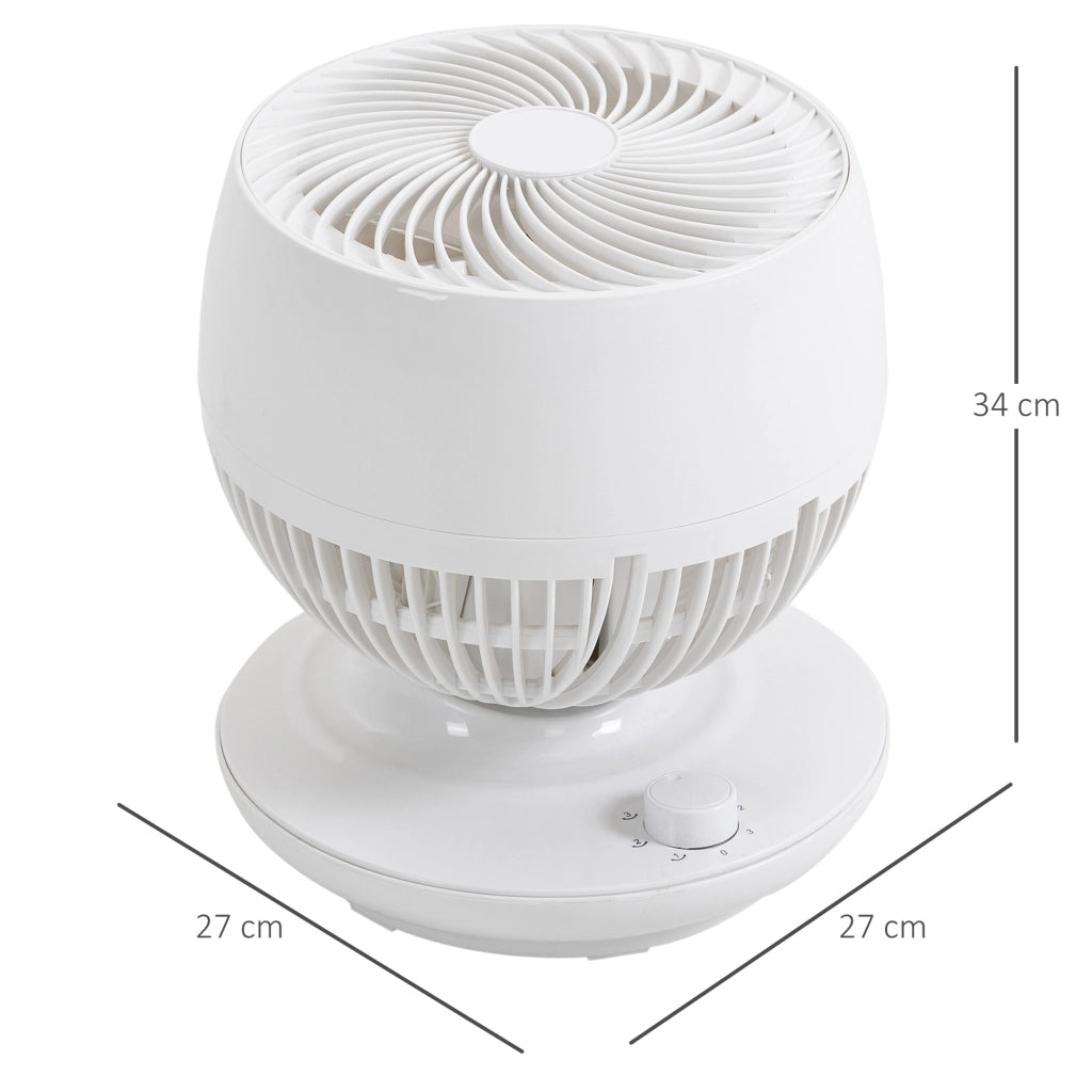 Ventilatore da Tavolo a 3 Velocit¨¤ ¨C Zephmum ¨C Bianco e Nero