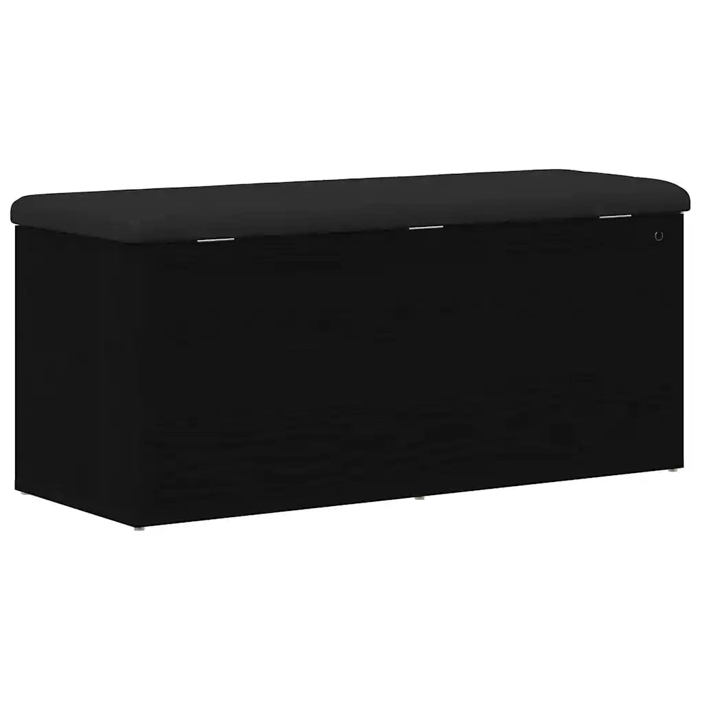 Panchina con contenitore Rovere nero 102 x 42 x 45 cm 862985