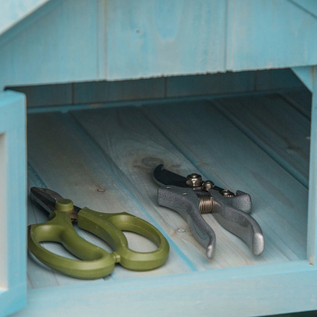 ARMADIO DA GIARDINO 77 x 54,2 x 179 cm Legno Azzurro