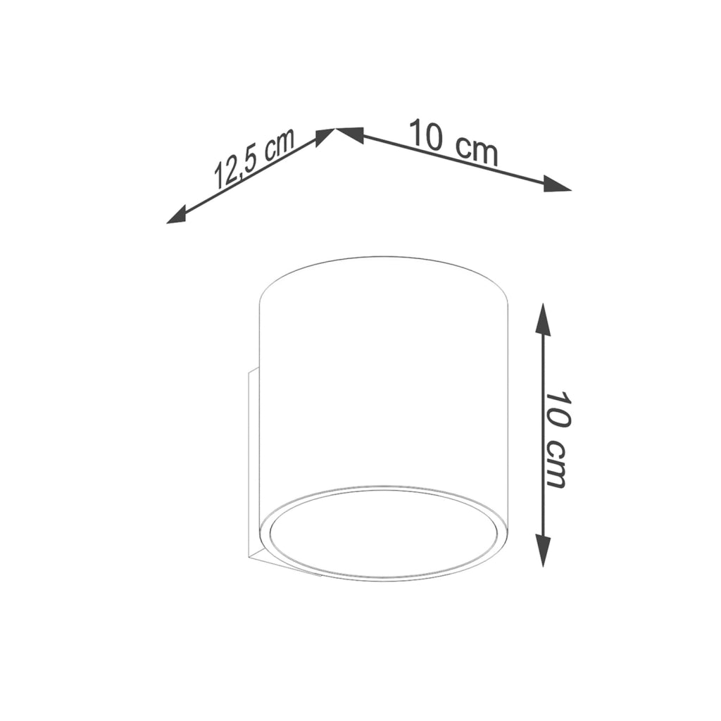Applique RONDEO cilindro oro ottone 1xG9 8W Pure Lume