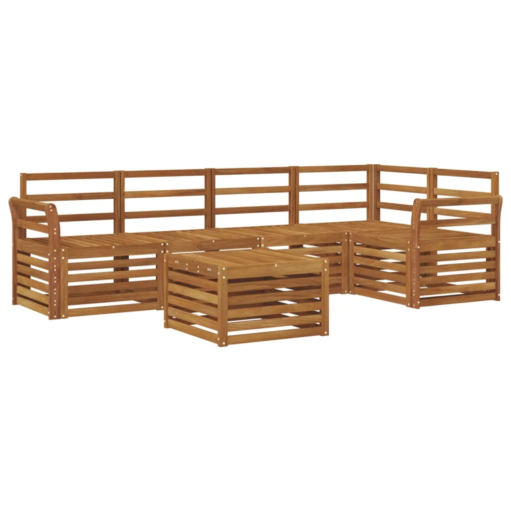 Set divani 6 pcs Naturale Legno di Acacia Massello 3374849