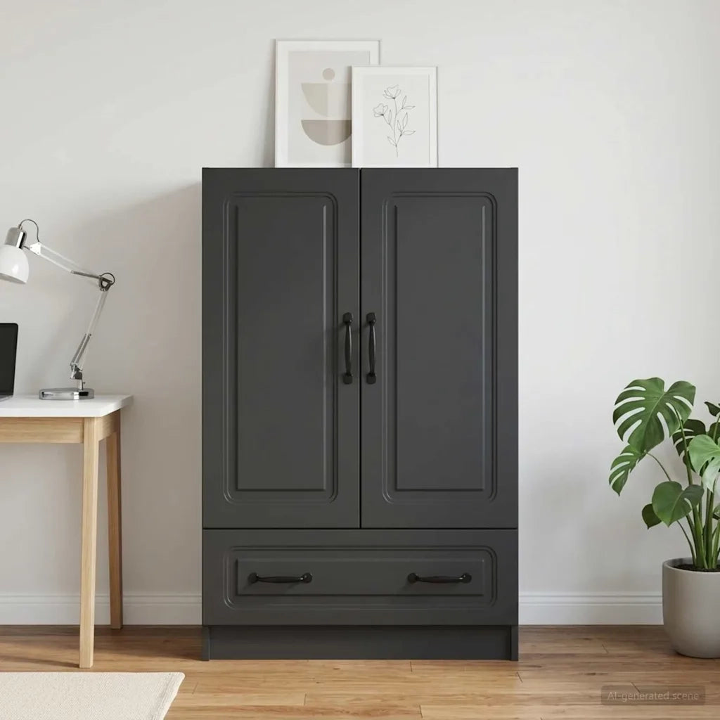 Credenza Nero 66 x 34,5 x 92 cm Legno ingegnerizzato 895816