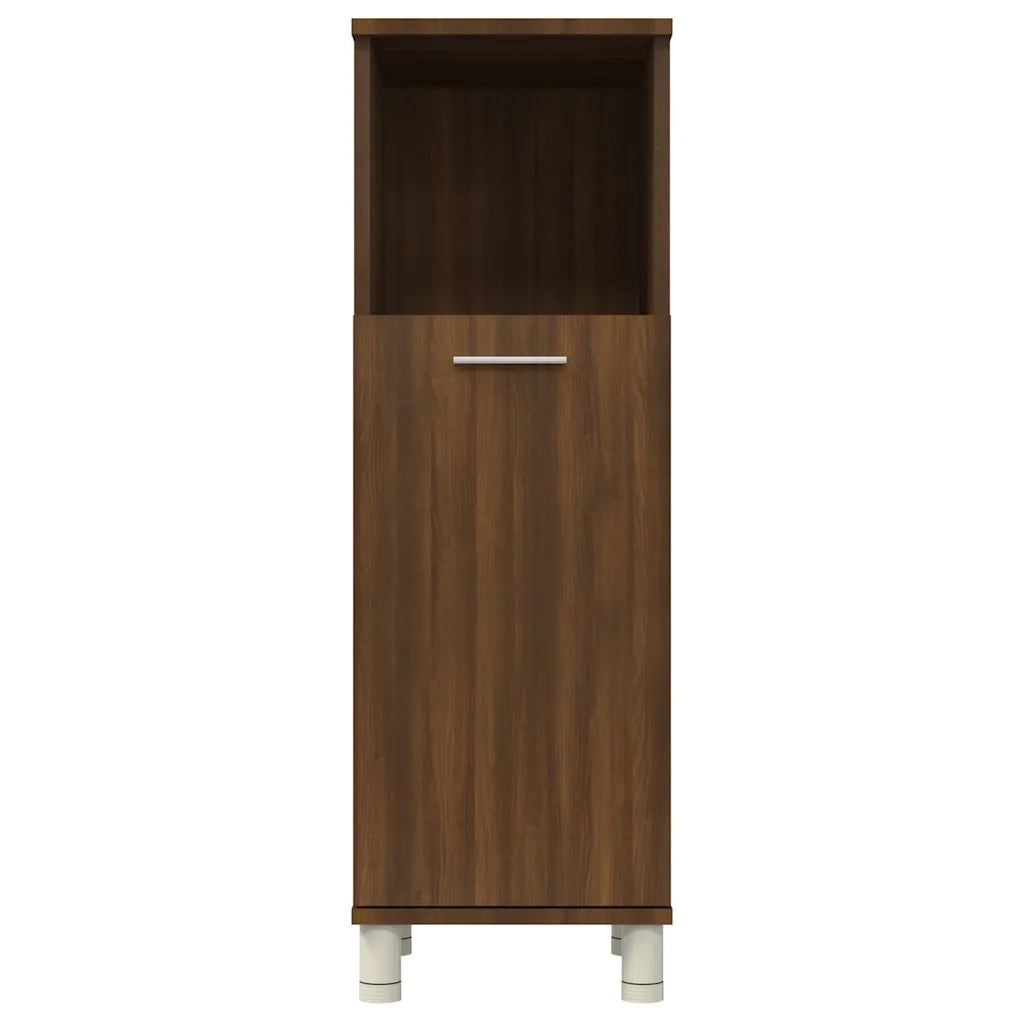 Armadietto Bagno Rovere Marrone 30x30x95cm in Legno Multistrato 815608