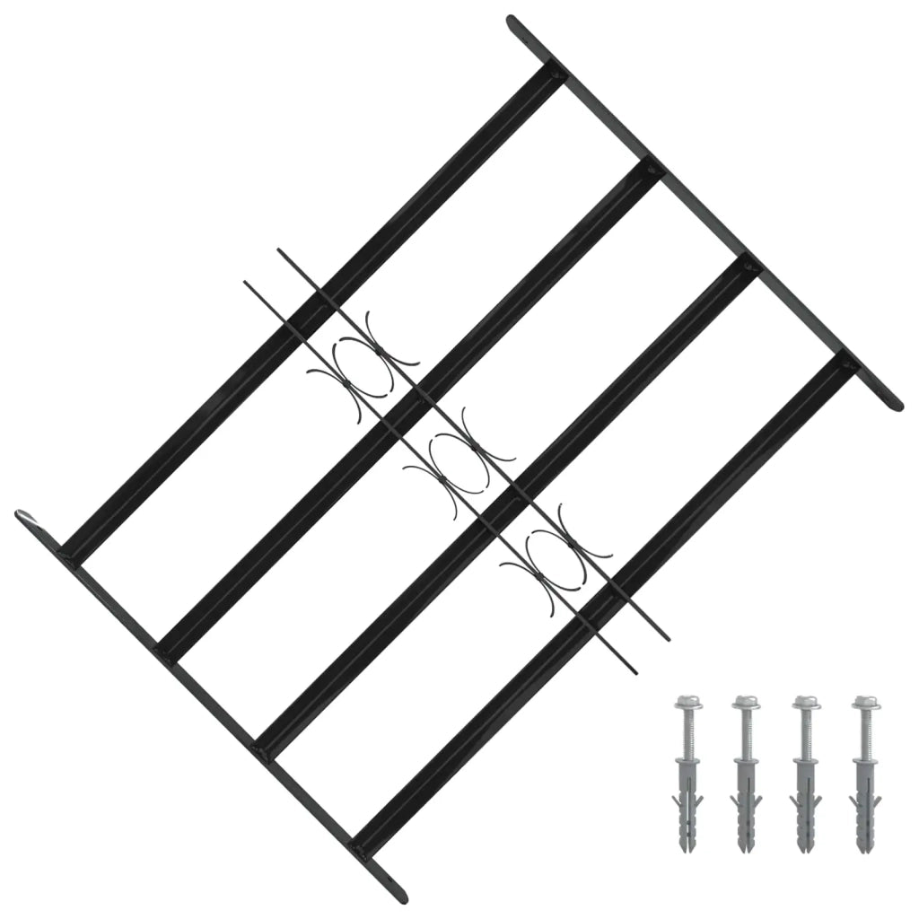 Griglia Finestra 75.5 x 60 cm Acciaio verniciato a polvere Nero 42020564
