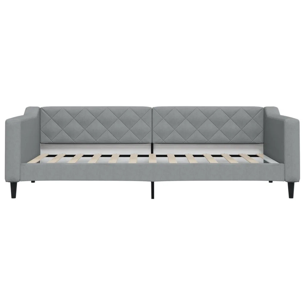 Divano Letto con Letto Estraibile Grigio Chiaro 90x200 Tessuto