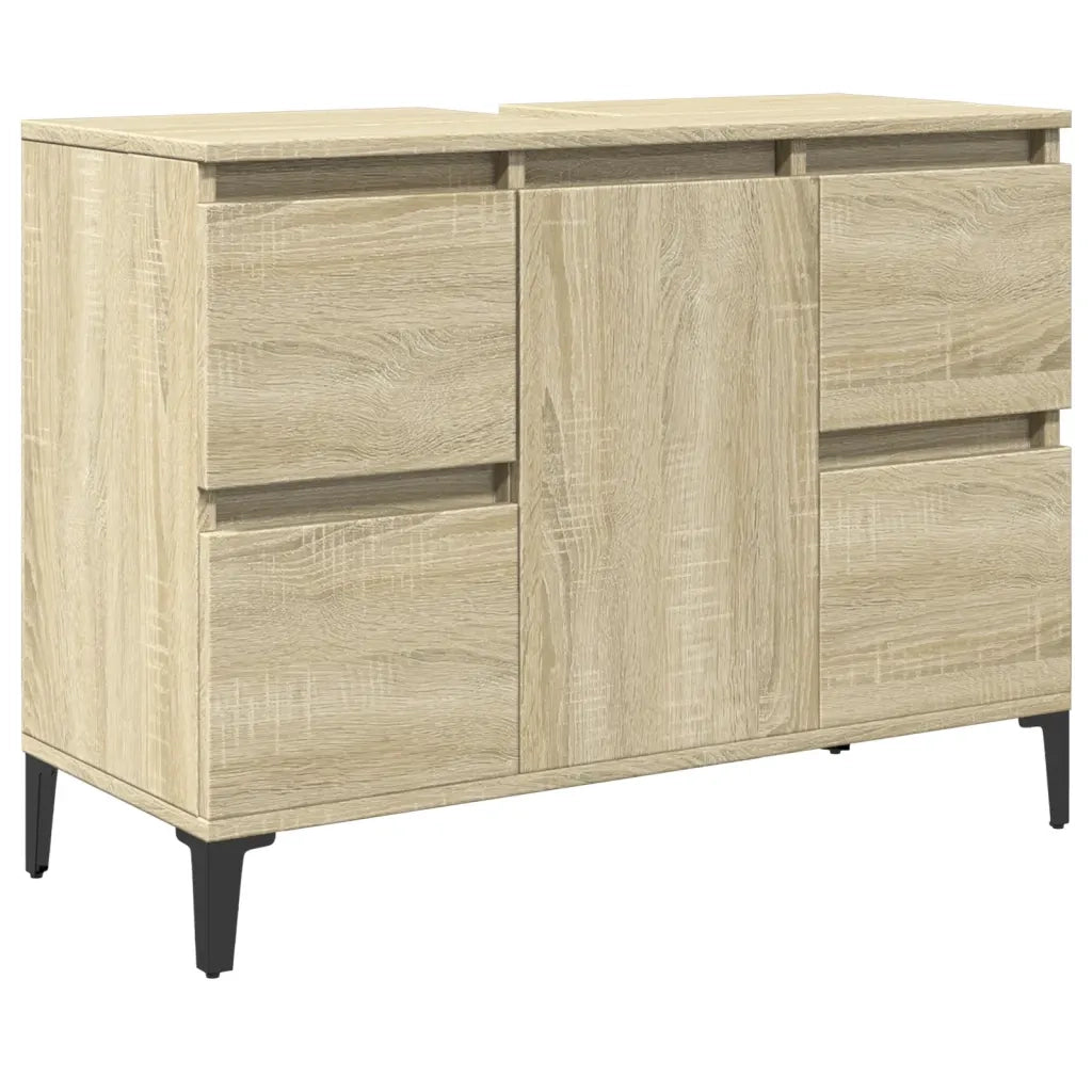 Mobile Lavabo Rovere Sonoma 80x33x60 cm in Legno Multistrato 849666