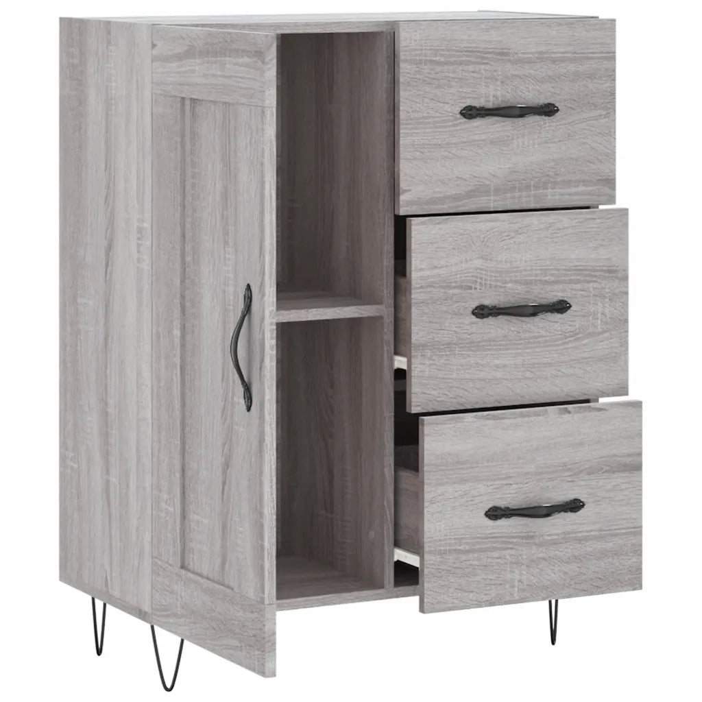 Credenza Grigio Sonoma 69,5x34x90 cm in Legno Multistrato 830258