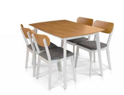 Tavolo fisso bicolore impiallacciato rovere misura l.120 p.75 h.75 - Mobili 2G