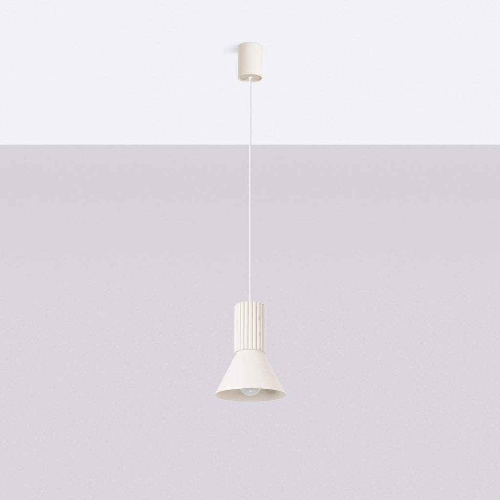 Lampada a sospensione moderna beige cono E14 MOLDEA Pure Lume