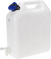 Doppio serbatoio di plastica per acqua - 2x - 10 litri - con rubinetto e tappo - per campeggio