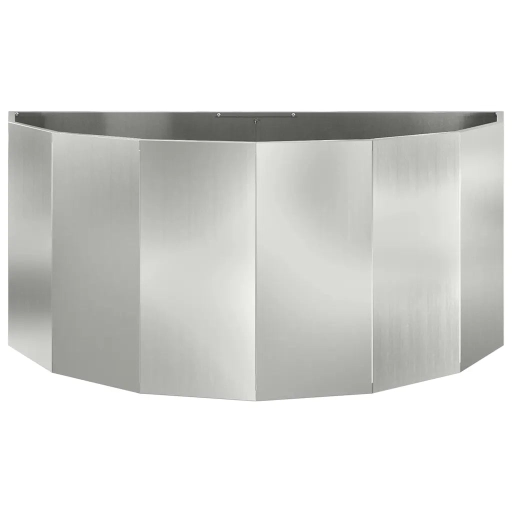 Fioriera-Vaso-Contenitore per Piante Argento 120 x 60 x 50 cm Acciaio zincato