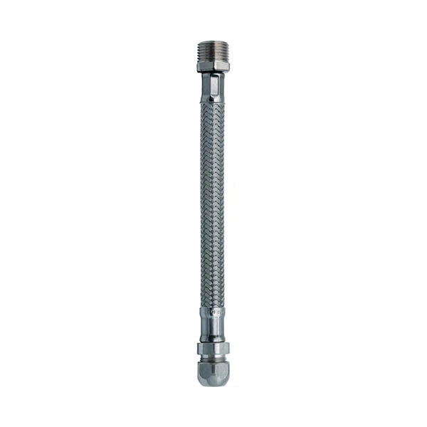 TUBO flessibile gomma DN10  1/2"M-BICONO L 25 CM bagno lavandino