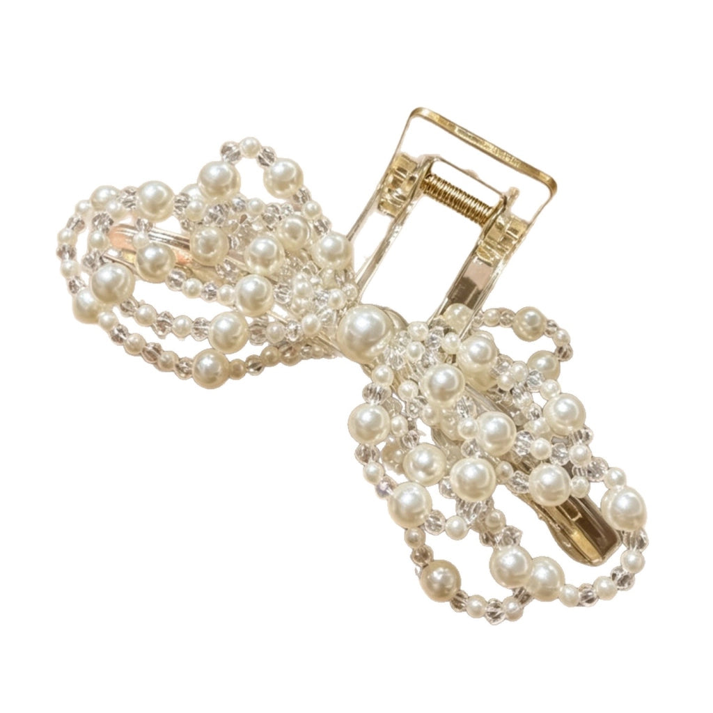 Elegante fermaglio per capelli con fiocco di perle, fermaglio a forma di squalo unico e bellissimo, nuovo accessorio per capelli di alta gamma 2026.