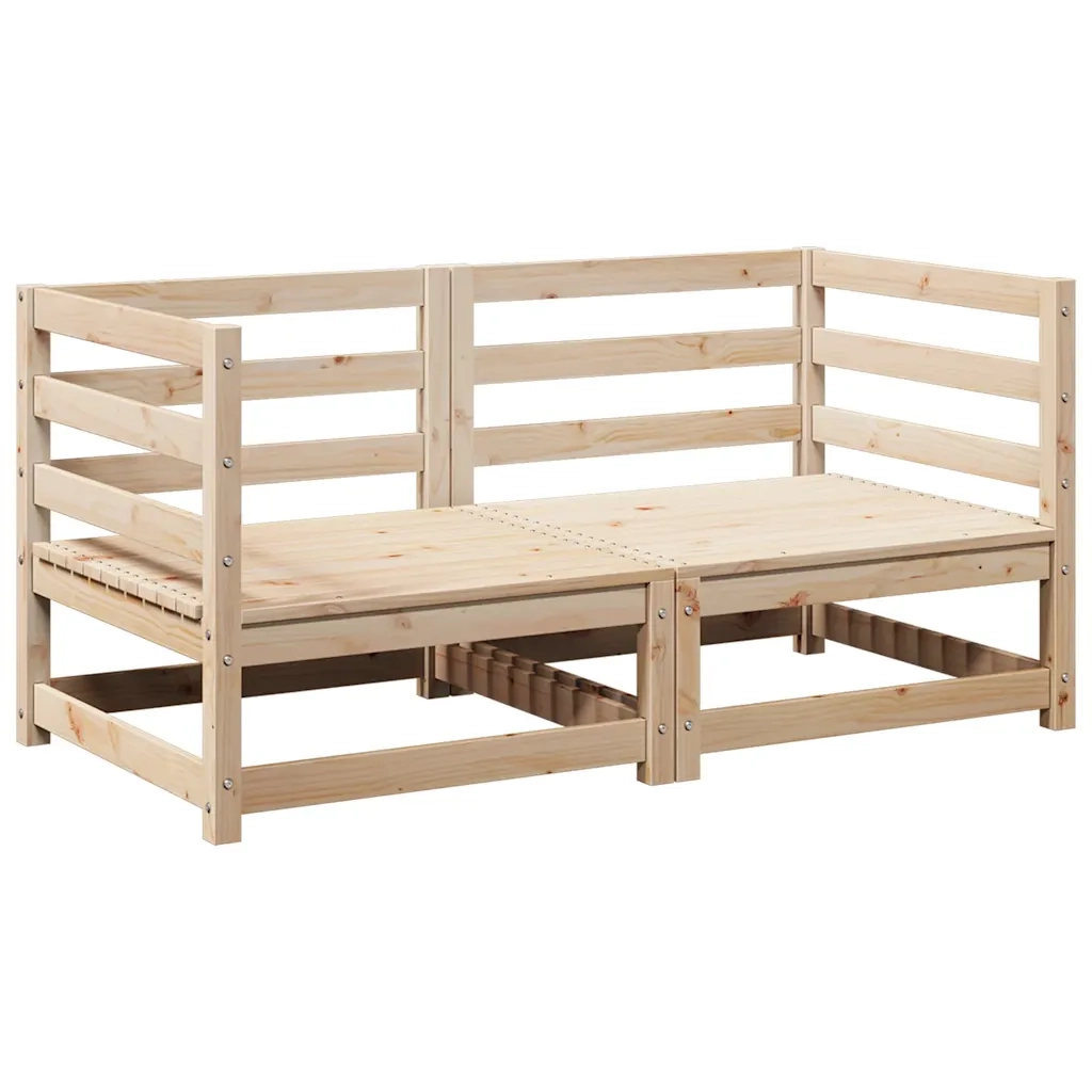 Set Divani da Giardino 2 pz | Set Salotto da Giardino in Legno Massello di Pino