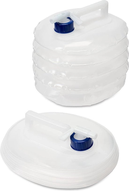 Ottima jerrycan trasparente 5L con maniglia, idonea per campeggio, camper, outdoor e viaggi, stabile e BPA-free