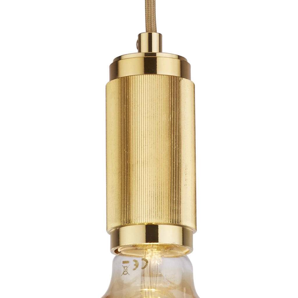 Sospensione Contemporanea Suspension Acciaio Oro 1 Luce E27