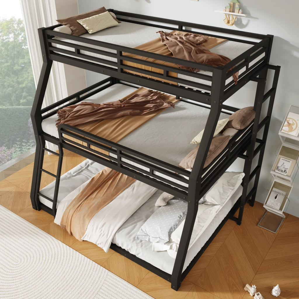 letto a castello metallo nero 147 x 213 cm