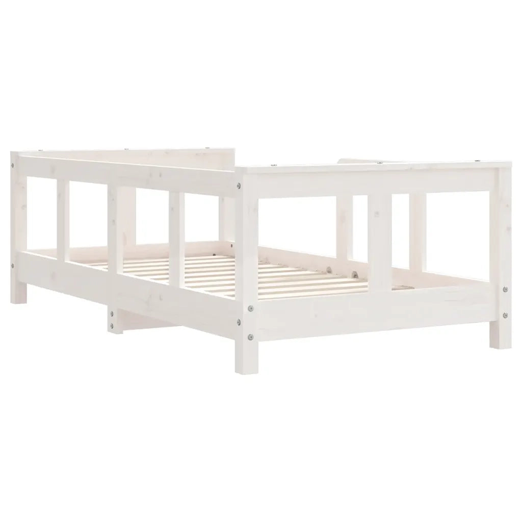 Giroletto per Bambini | Letto Infantile | Lettino Bianco 70x140cm in Legno Massello di Pino